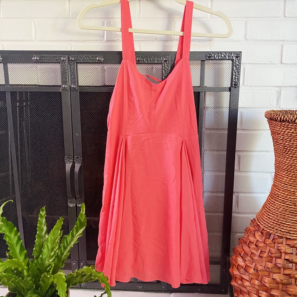Urban Outfitters Pink Lace-Up Dress